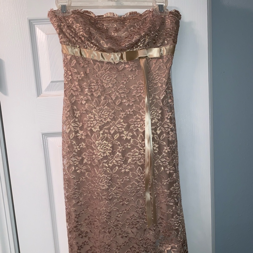 Never worn before gold lace dress
